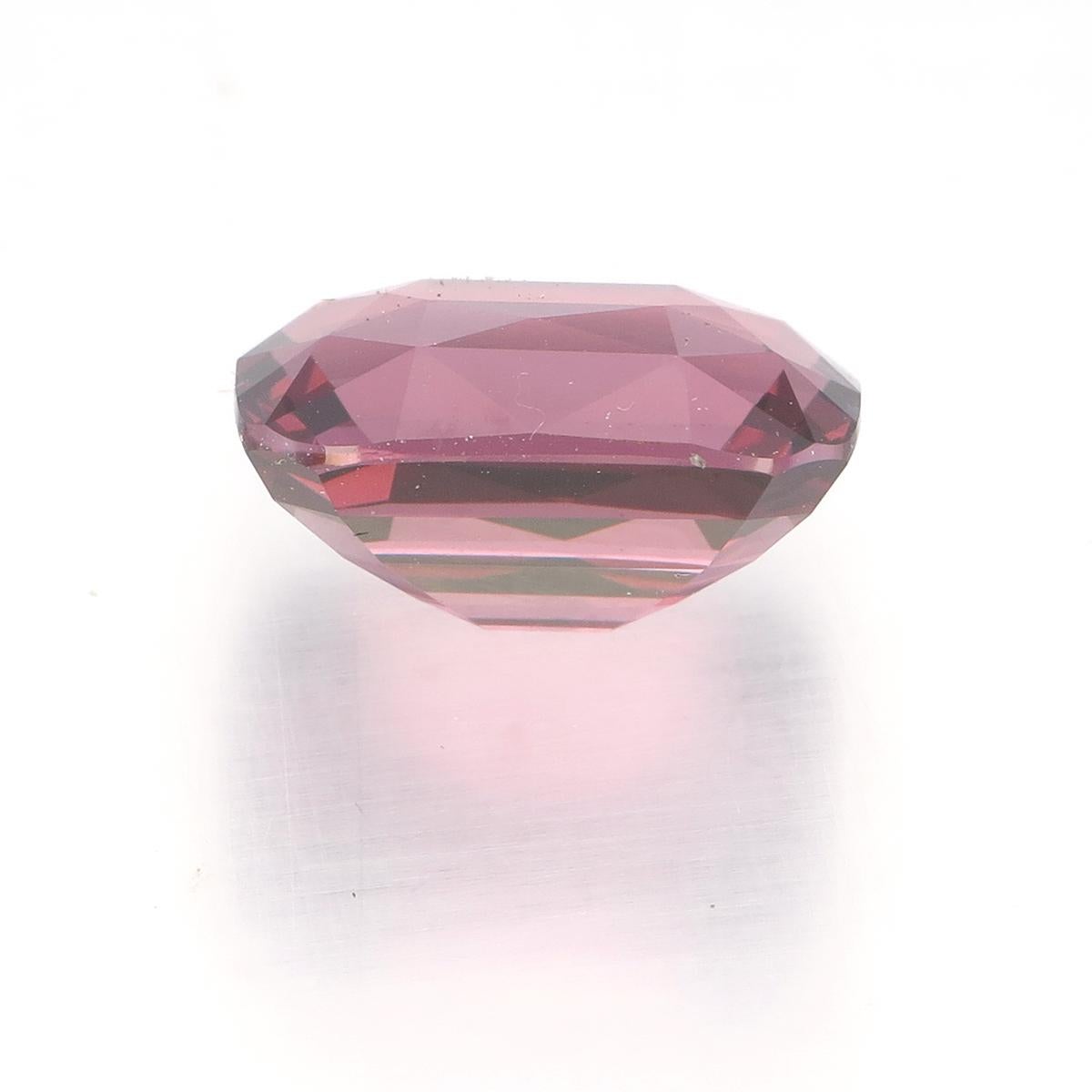 An absolutely sensational 6.40 carat pinkish red spinel.
Spinels with both this weight and clarity are incredibly valuable and rare.
The stone is so clear that deciding on the origin was not possible,
As noted by the Lotus Gemology Lab:
       