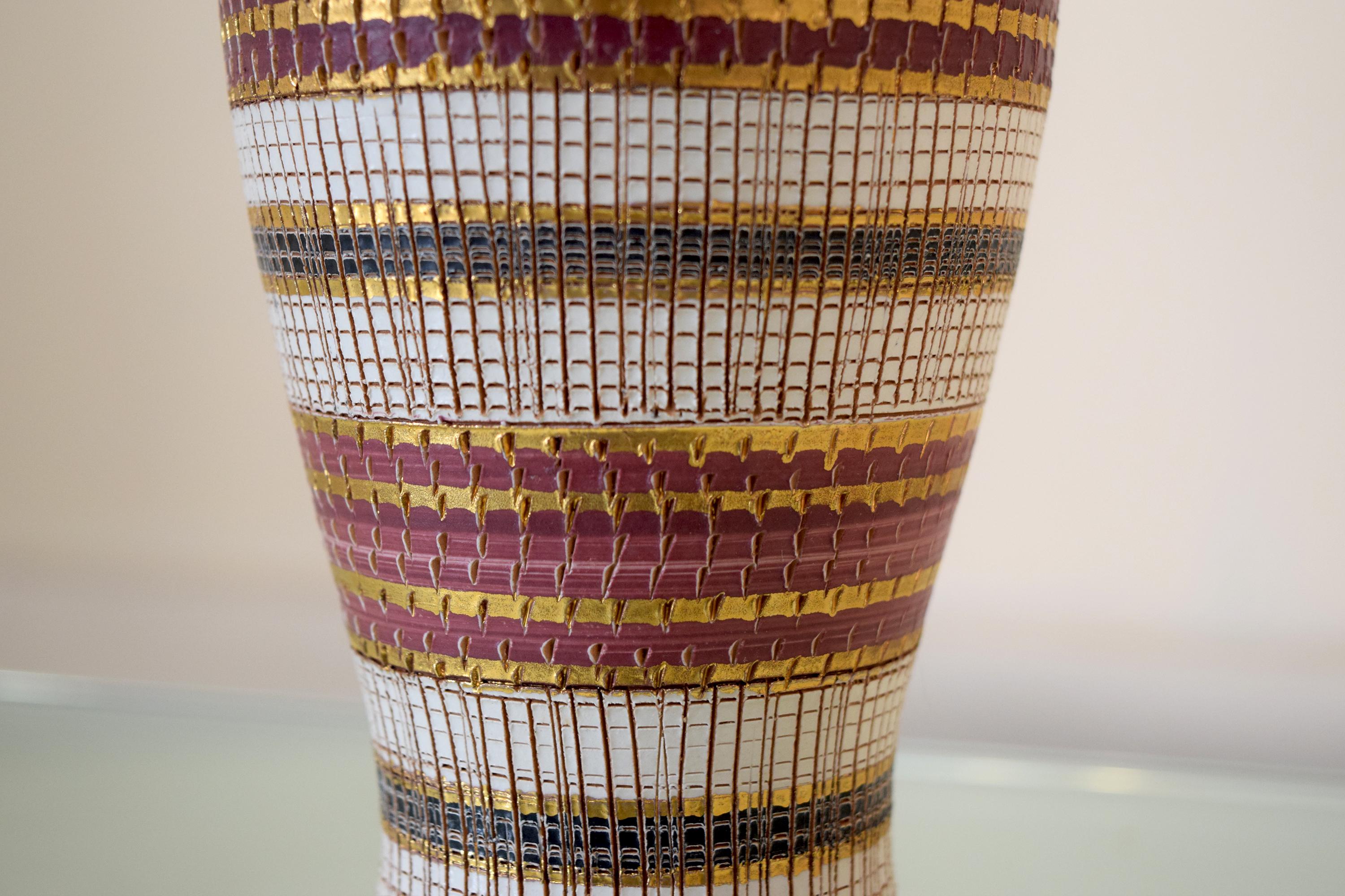 Ceramic Flawless Bitossi Decanter of the Seta Series by Aldo Londi
