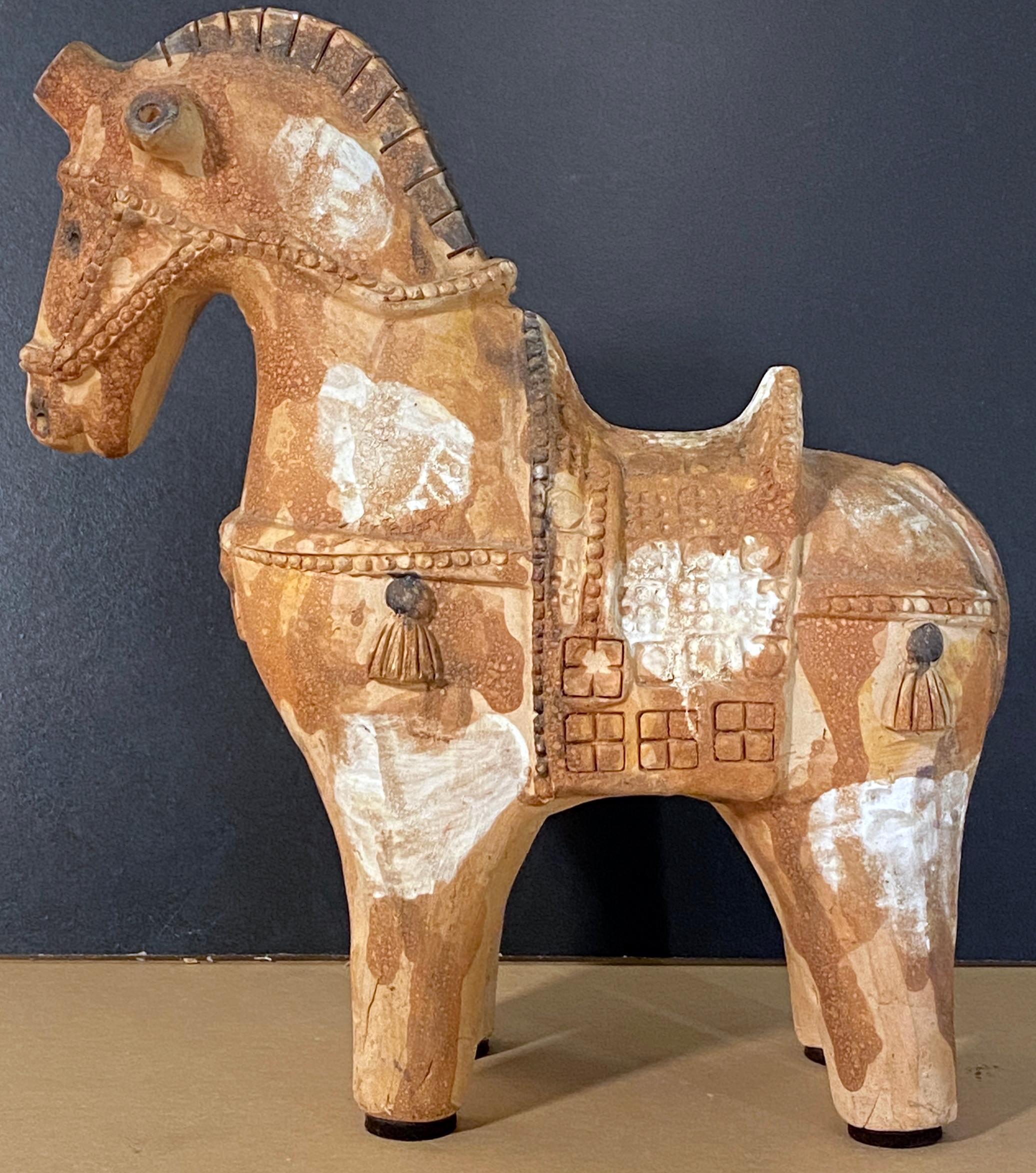 Flawless Bitossi Scavo glasiertes Pferd 1960er Jahre (Moderne der Mitte des Jahrhunderts)