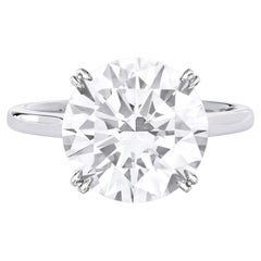 Flawless Clarity Certified 5 Carat Diamond Ring D Color