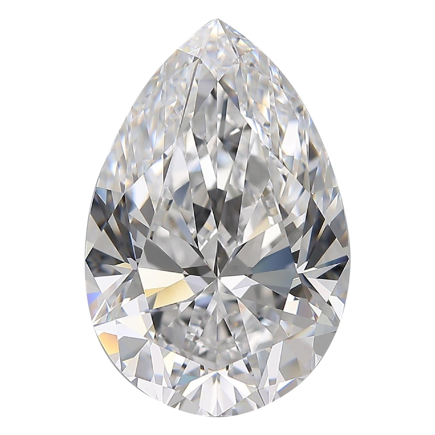 Flawless Clarity D Color GIA Certified 10 Carat Pear Cut Diamond