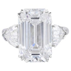 Flawless D Color GIA Certified 3 Carat Emerald Cut Diamond Ring