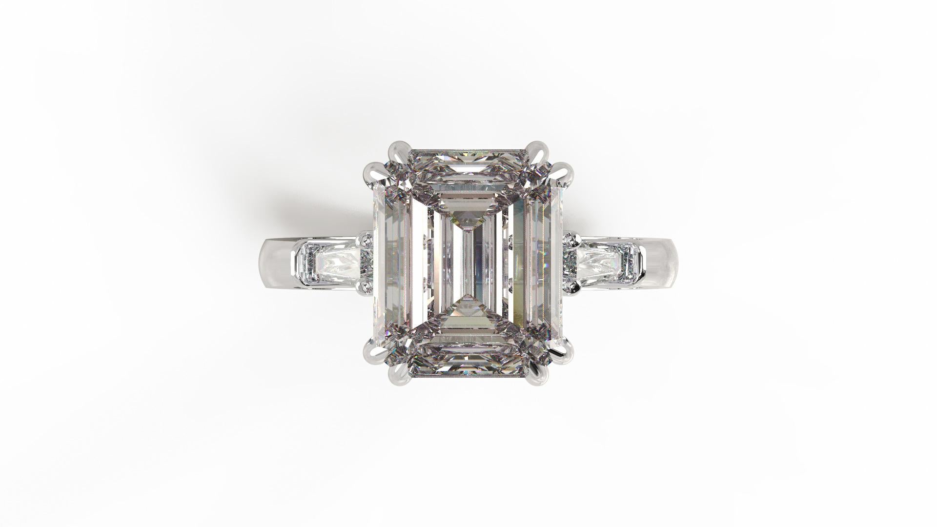 GIA Certified 2.50 Carat Emerald Cut Diamond Ring
Internally Flawless Clarity
I Color
