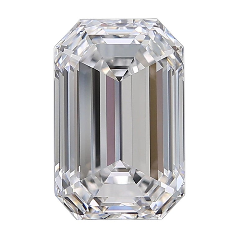 Flawless D Color GIA Certified 4 Carat Emerald Cut Diamond For Sale