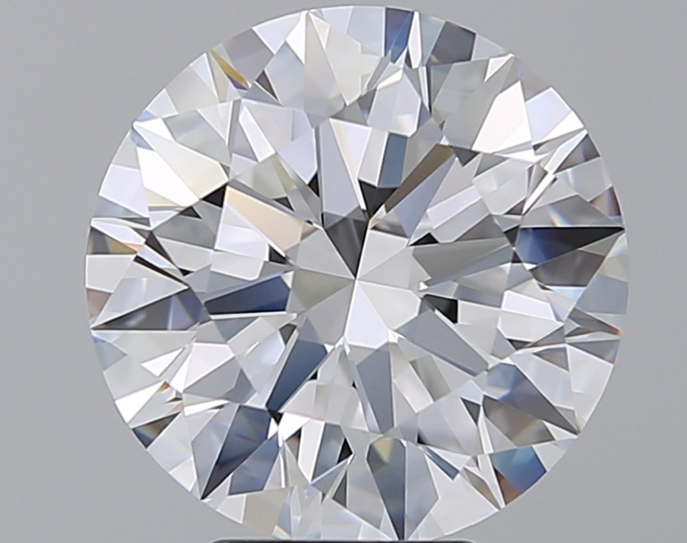 Diamant brillant rond de 5 carats, certifié par le GIA, de couleur D, sans défaut