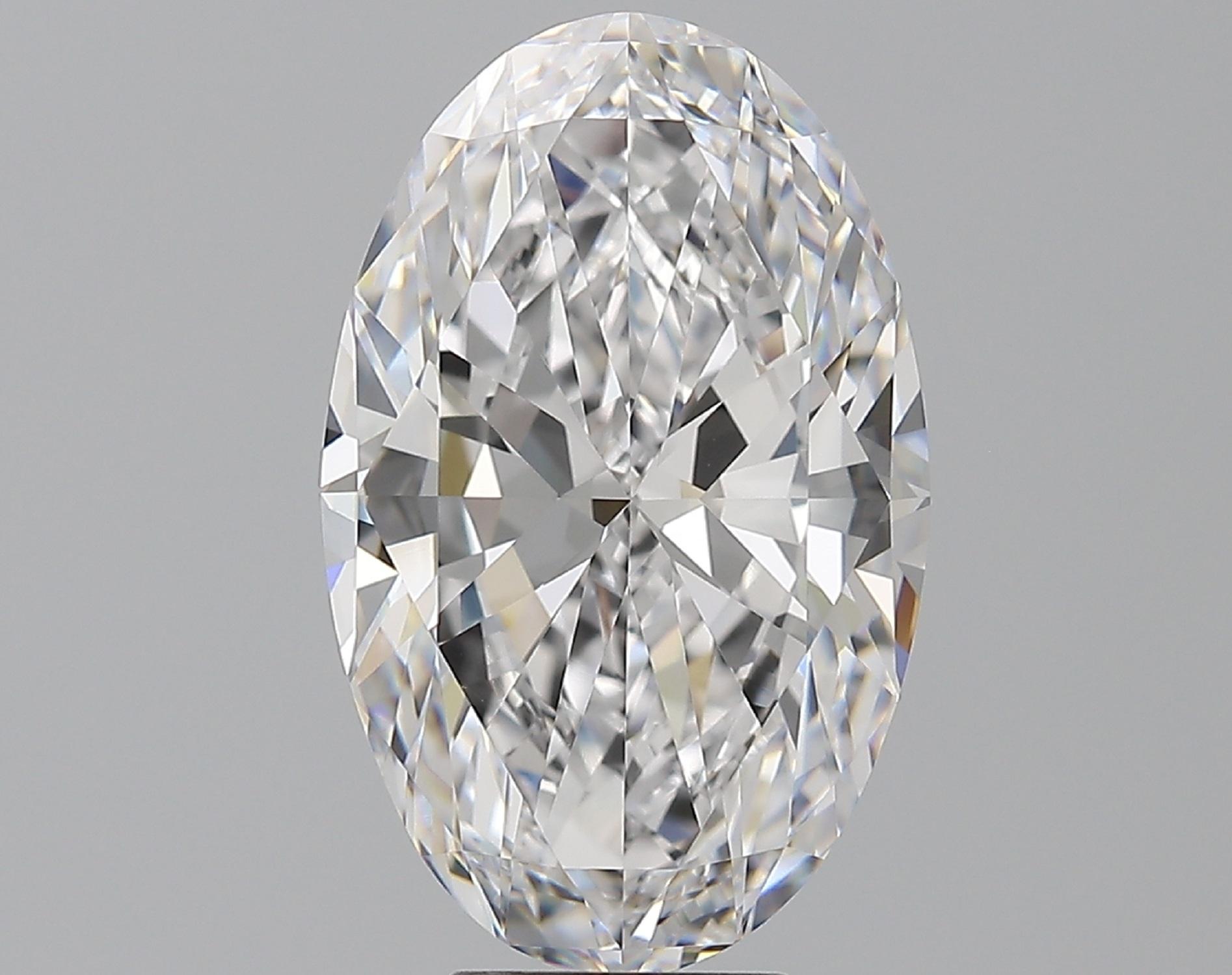 I FLAWLESS H Color GIA Certified 5.53 Carat Oval Diamond 