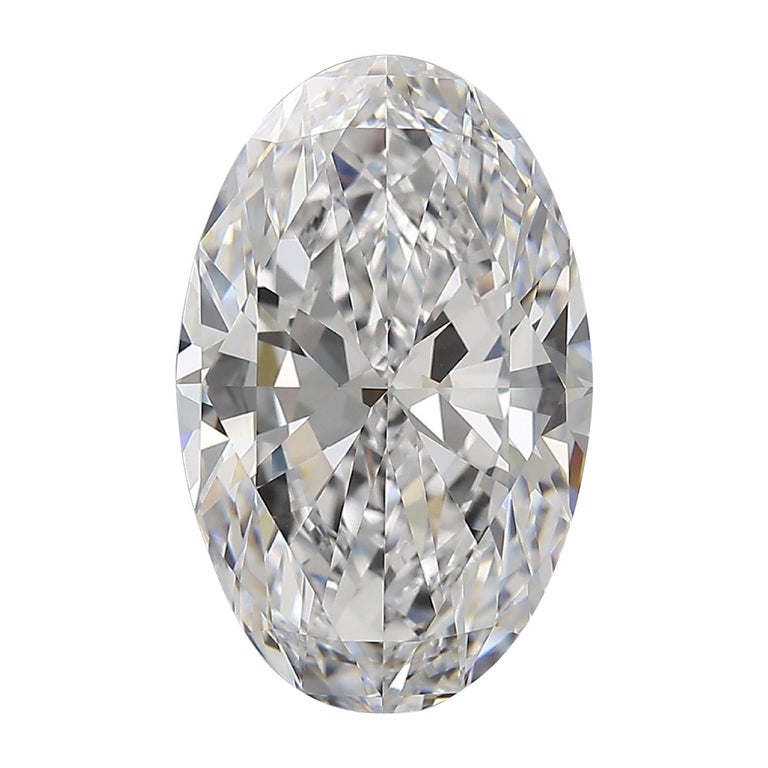 I Flawless Color GIA Certified 5.53 Carat Oval Diamond For Sale