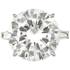 GIA-zertifizierter 10,66 Karat runder Brillantschliff Diamantring E Farbe VS2 Reinheit
