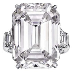 EXCEPTIONAL GIA Certified 5 Carat Emerald Cut Diamond Ring VS1 Clarity