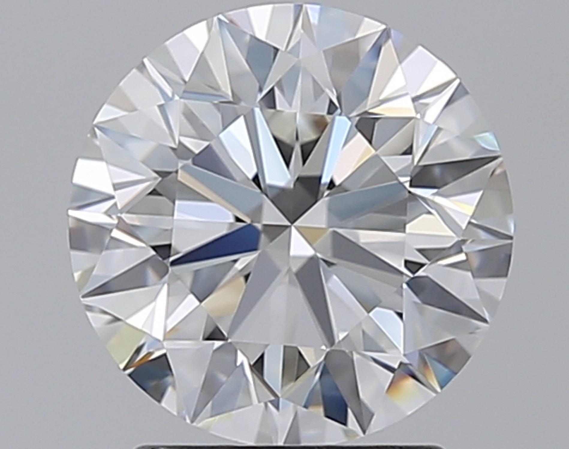 Makelloser F Farbe GIA zertifizierter Halo 2 Karat Diamantring mit rundem Brillantschliff (Moderne)