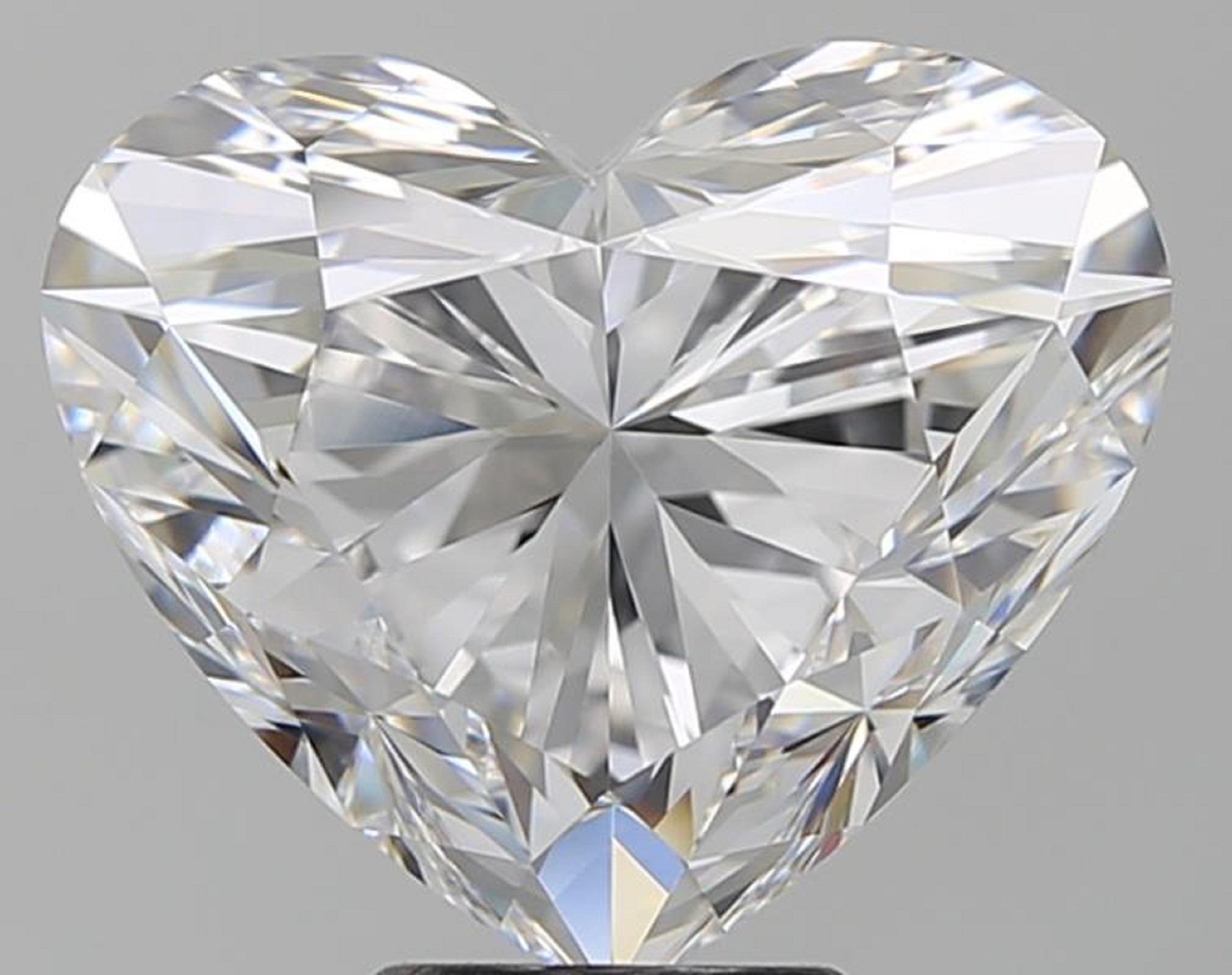makelloser GIA-zertifizierter 10 Karat herzförmiger Diamant (Moderne)