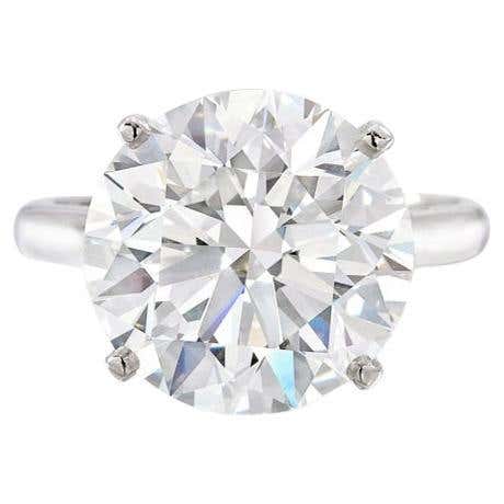 FLAWLESS GIA Certified 10 Carat Round Cut Diamond Engagement Solitaire ...