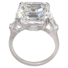 GIA Certified 8.36 Carat Asscher Cut Diamond Ring