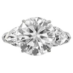 Flawless GIA Certified 10.41 Carat Round Diamond Platinum Ring
