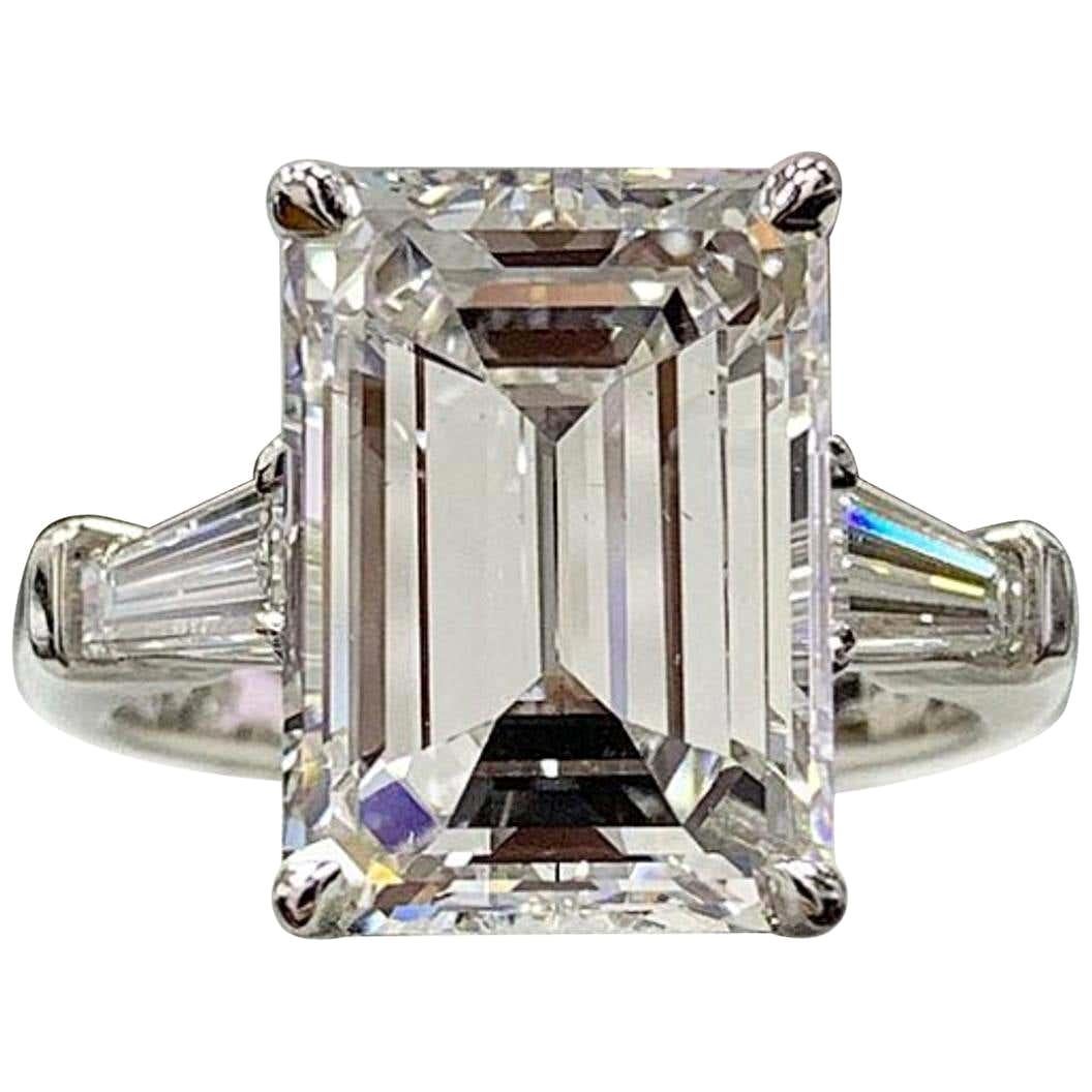 Flawless Type 2A GIA Certified 8.18 Carat Emerald Cut Diamond Excellent Cut