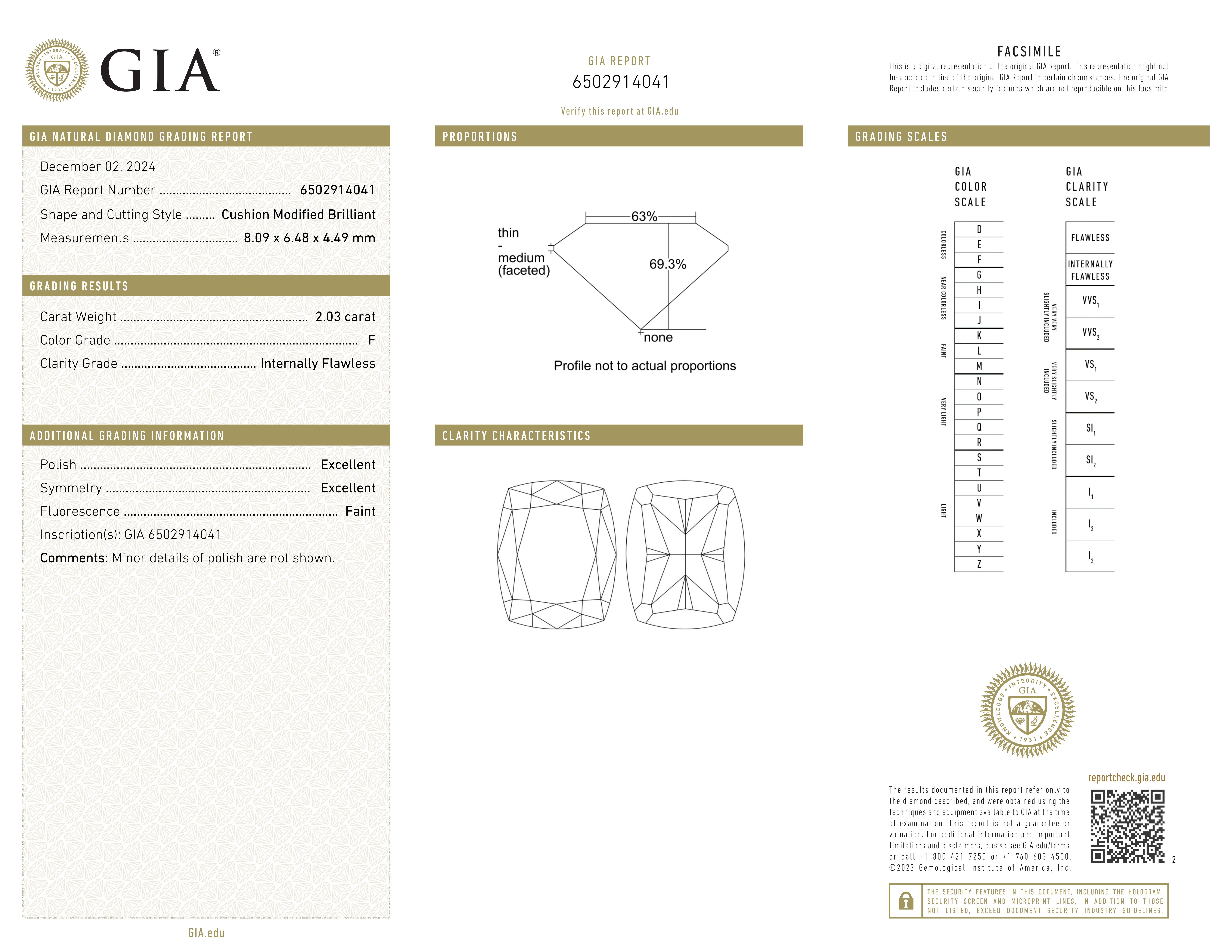 2 ct cushion cut diamond ring