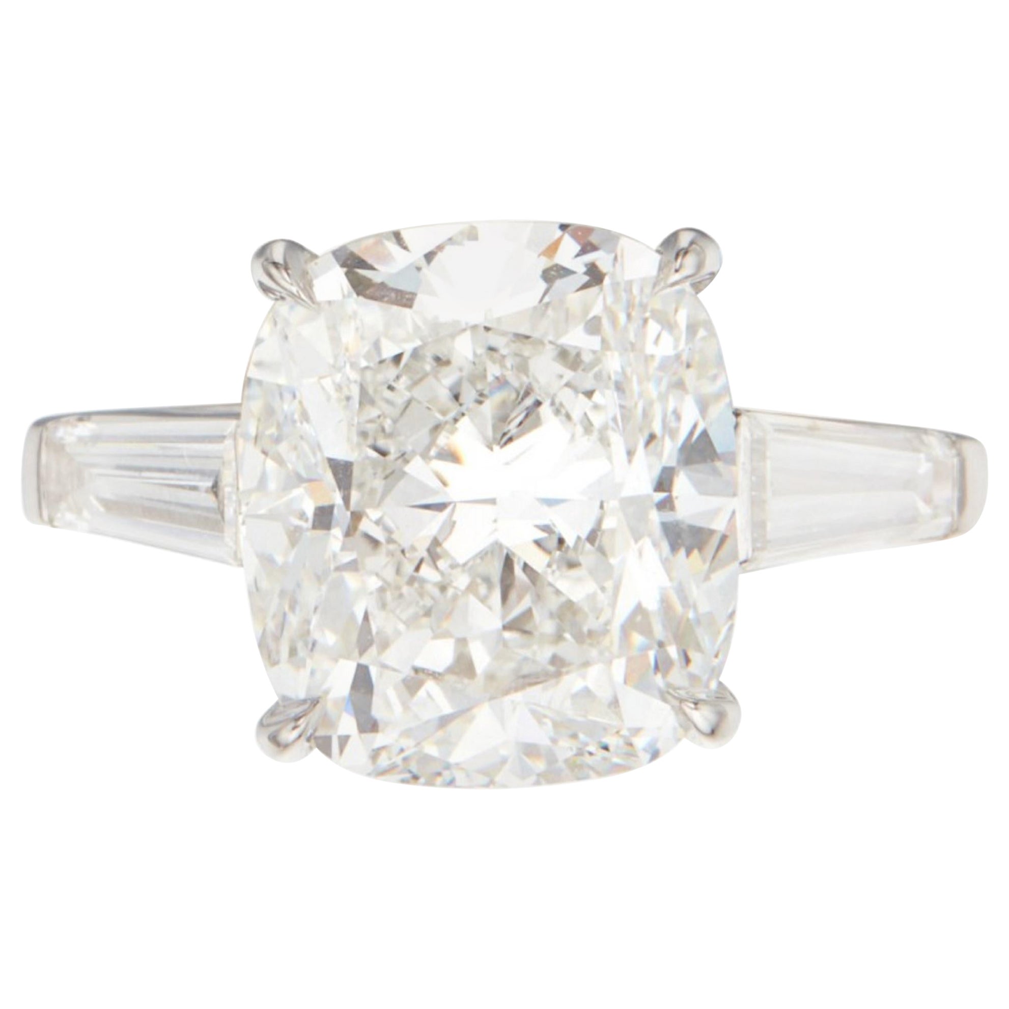 Bague sans défaut certifiée GIA de 2 carats à taille coussin