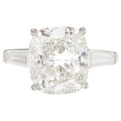 Anillo de diamantes de talla cojín de 2 quilates, impecable, certificado por el GIA