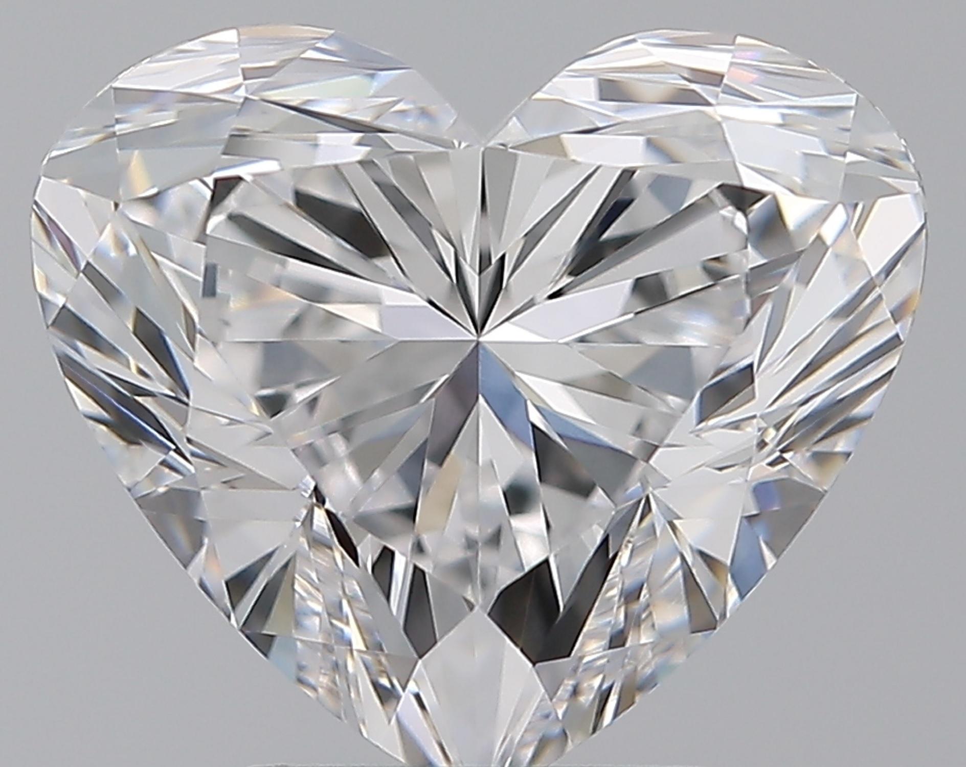 Contemporary GIA Certified 2.03 Carat Heart Cut Diamond D Color VVS1 Clarity Platinum Ring For Sale