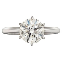 GIA-zertifiziert 2::40 Karat runder Brillantschliff Solitär-Ring