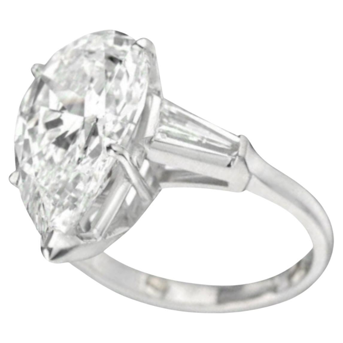 I Flawless GIA Certified 4 Carat Pear Cut Diamond For Sale at 1stDibs ...