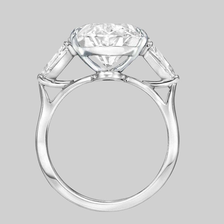 Oval Cut Flawless GIA Certified 4 Carat Oval Diamond Solitaire Ring For Sale