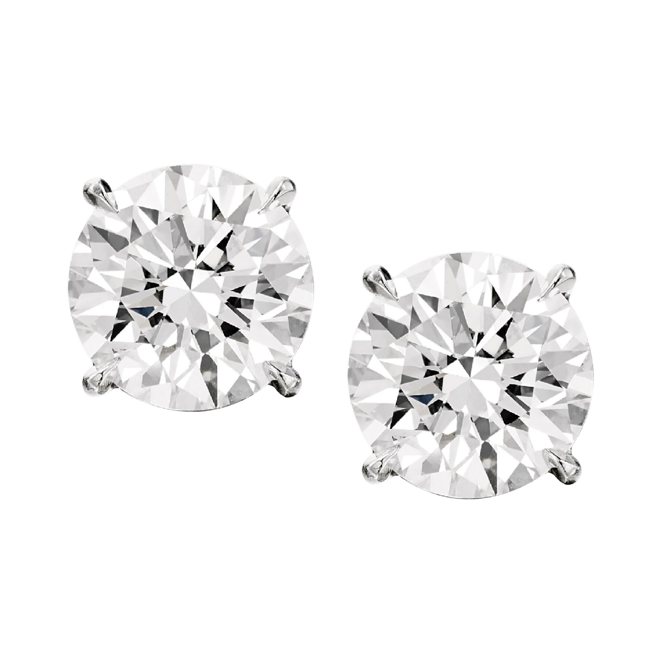 GIA Certified 5.80 Carat Diamond Studs at 1stDibs