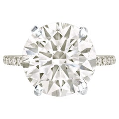 Flawless GIA Certified 4.40 Carat Round Brilliant Cut Diamond Ring