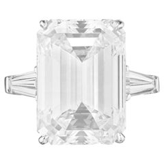 Flawless GIA Certified 5 Carat Emerald Cut Diamond Engagement Ring