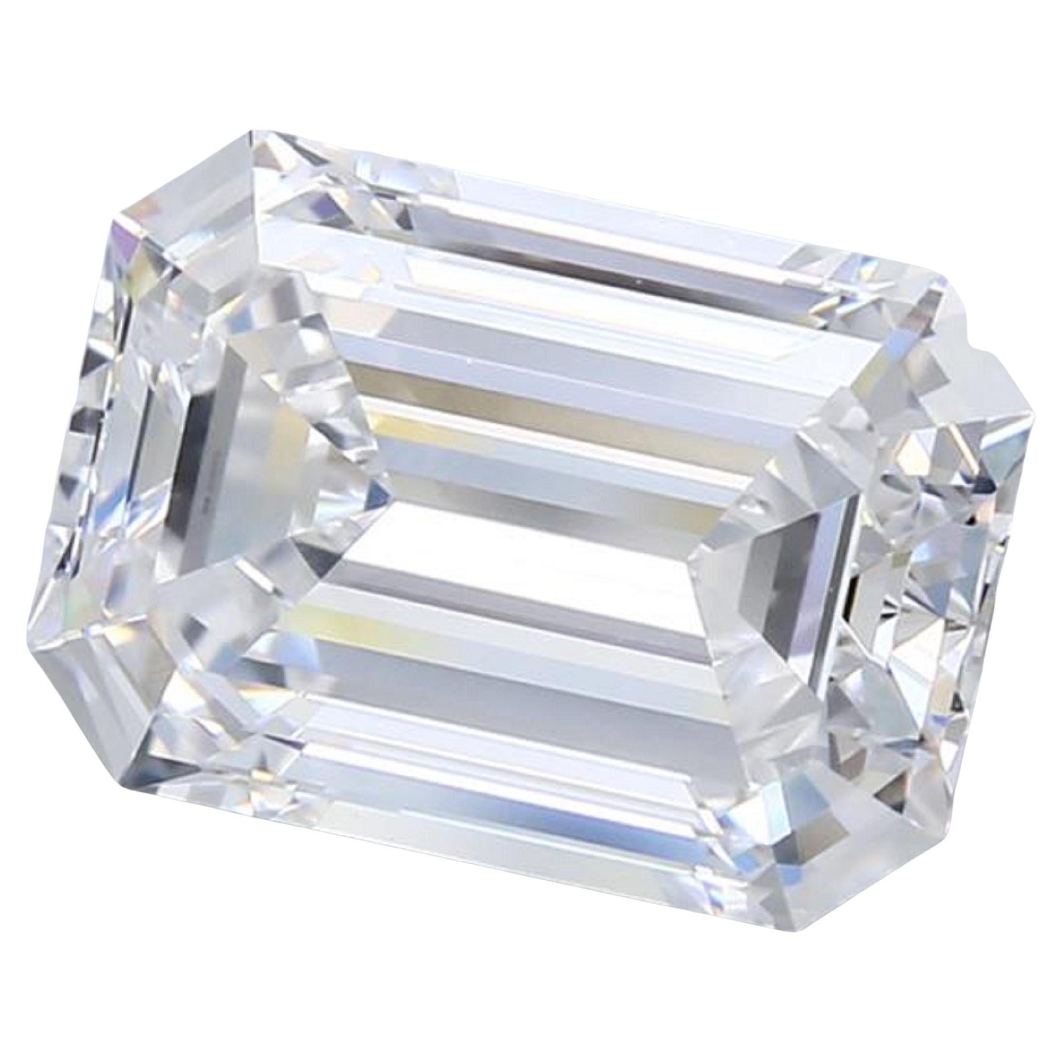 Flawless GIA Certified 5 Carat Emerald Cut Diamond
