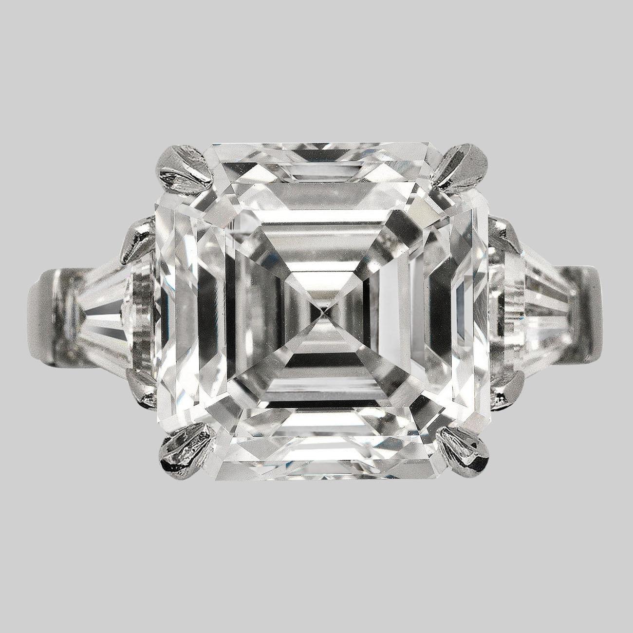 4 carat asscher cut diamond ring