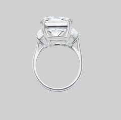 Flawless GIA Certified 6 Carat Emerald Cut Diamond Ring Ideal Proportions