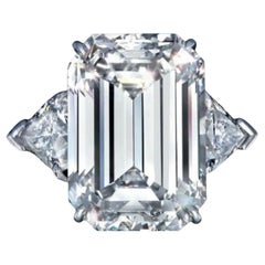 GRAFF Flawless GIA Certified 6.31 Carat Emerald Cut Diamond Solitaire Ring