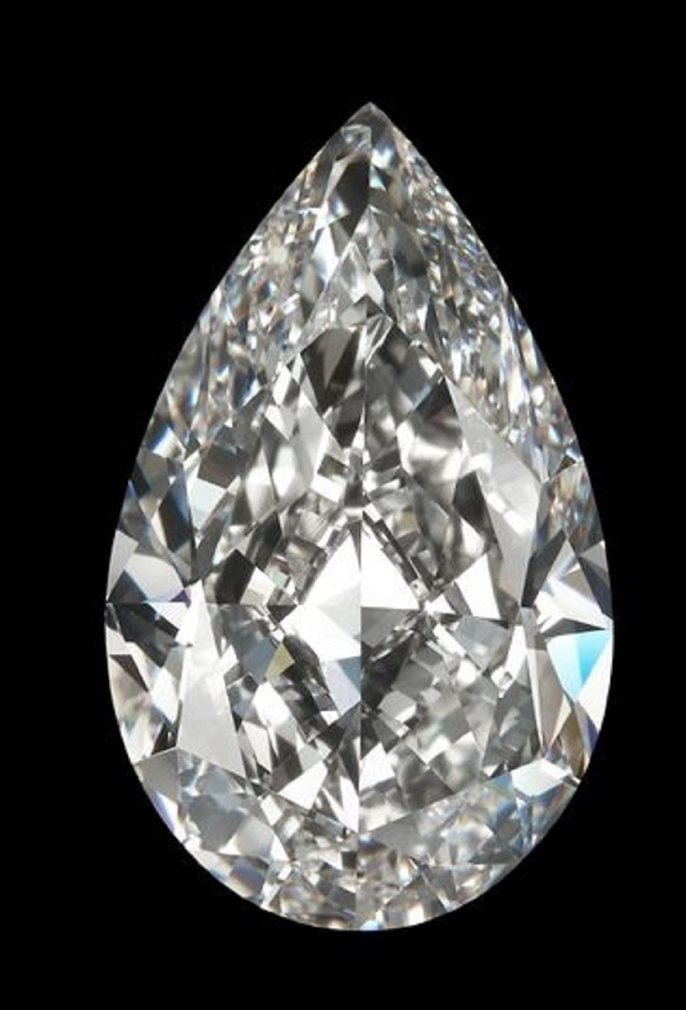 Modern FLAWLESS GIA Certified 8.02 Carat Pear Cut Diamond Loose Stone