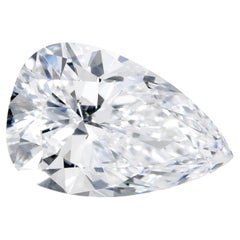 Flawless GIA Certified 8.03 Carat Pear Cut Diamond
