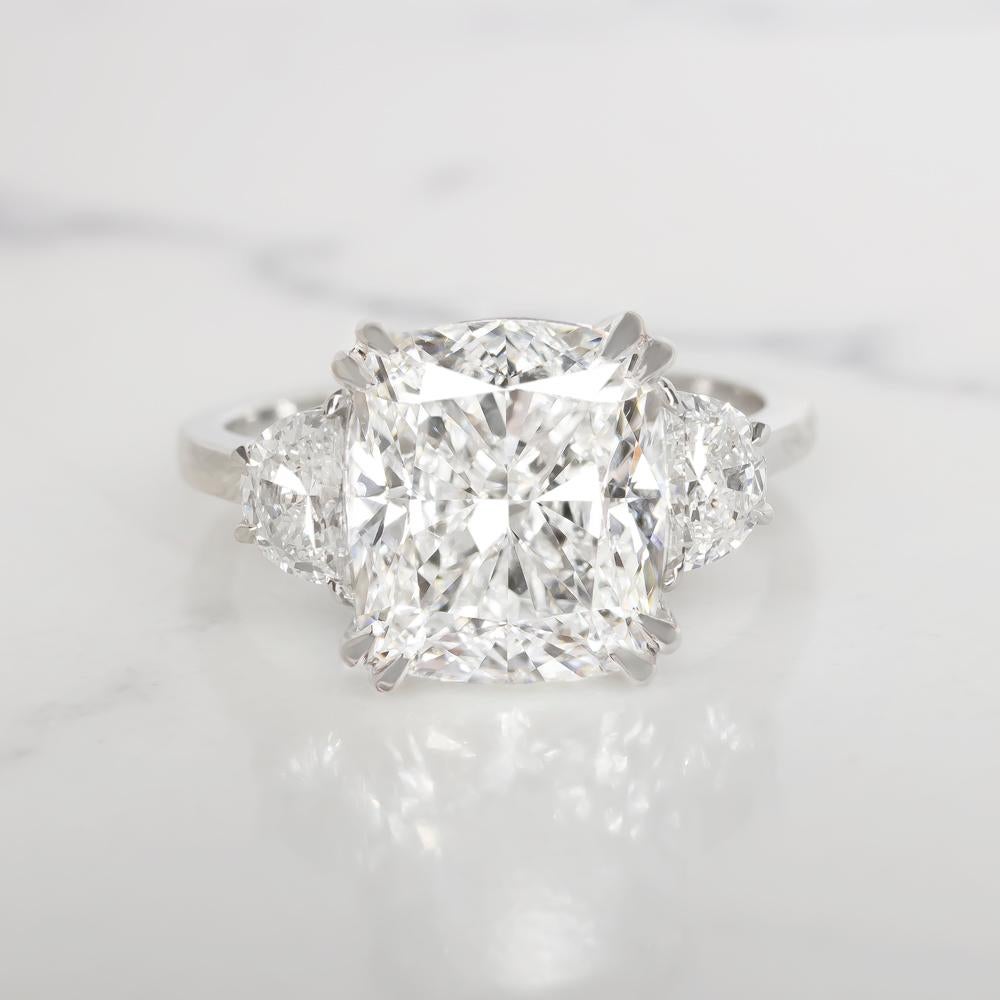 This unique diamond ring is proudly offered by Antinori Fine Jewels

This one-of-a-kind piece features a 5 carat modified brilliant cushion diamond with i color and internally flawless clarity. 

modified brilliant cushion diamonds are the most