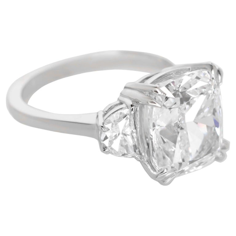 FLAWLESS GIA Certified Brilliant Modified Brilliant Cushion Cut Diamond Ring For Sale at 1stDibs