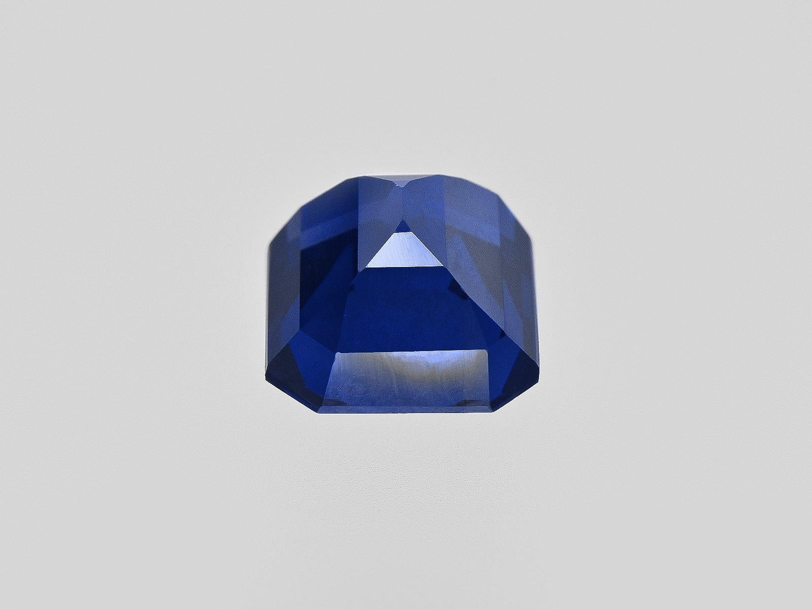 FLAWLESS GRS zertifizierter 5,75 Karat königsblauer Saphir-Diamantring im Zustand „Neu“ in Chicago, IL