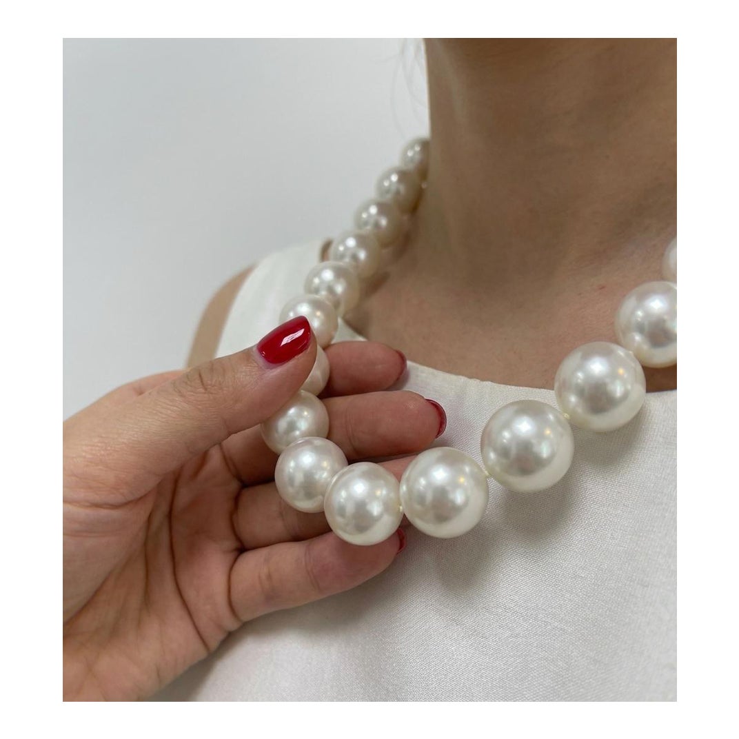 FLAWLESS Investment grade South Sea Pearls Necklace en venta