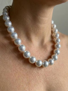 FLAWLESS Pinctada Massima Große 17 mm Südsee Perlen Anhänger Halskette