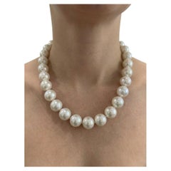 FLAWLESS Pinctada Massima Große 17 mm Südsee Perlen Anhänger Halskette