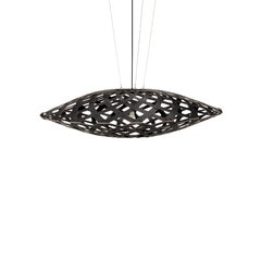 Lampada a sospensione Flax 150 in compensato di bambù verniciato su due lati, di David Trubridge