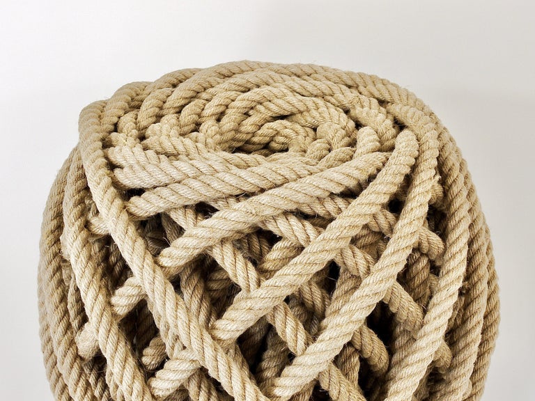 Flax Ottoman Rope Stool Pouf Tabouret by Christien Meindersma, Netherlands  For Sale at 1stDibs