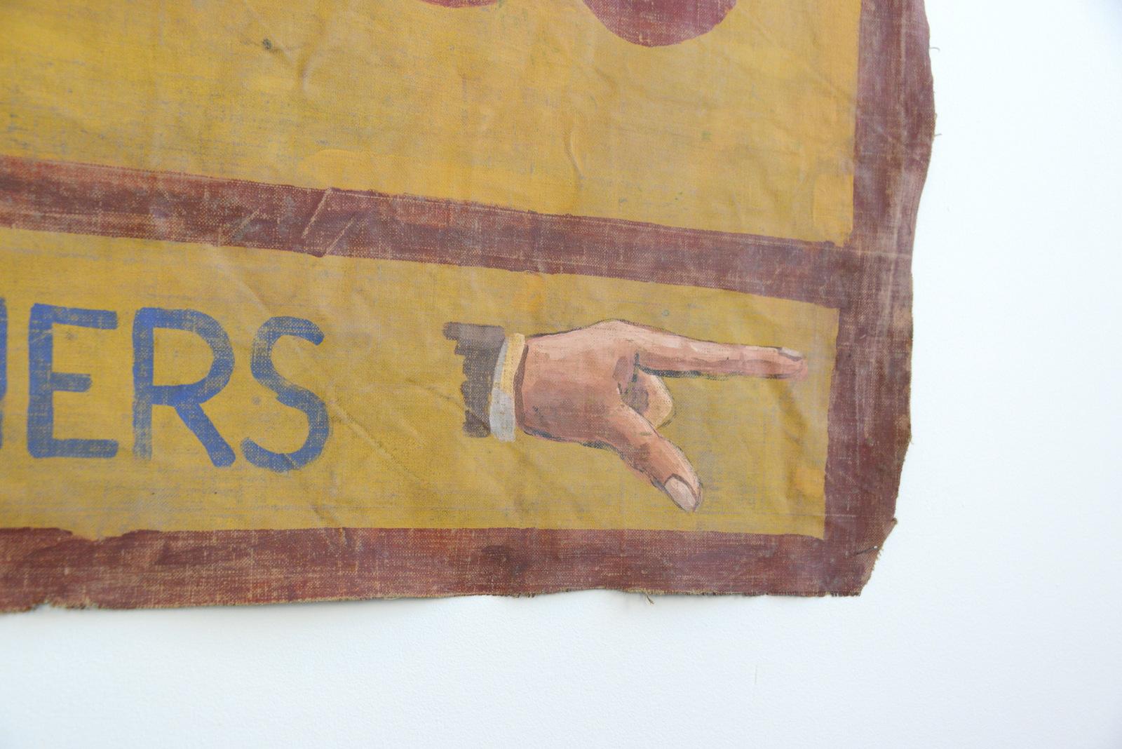 Flea Circus Canvas Banner, circa 1950s 2
