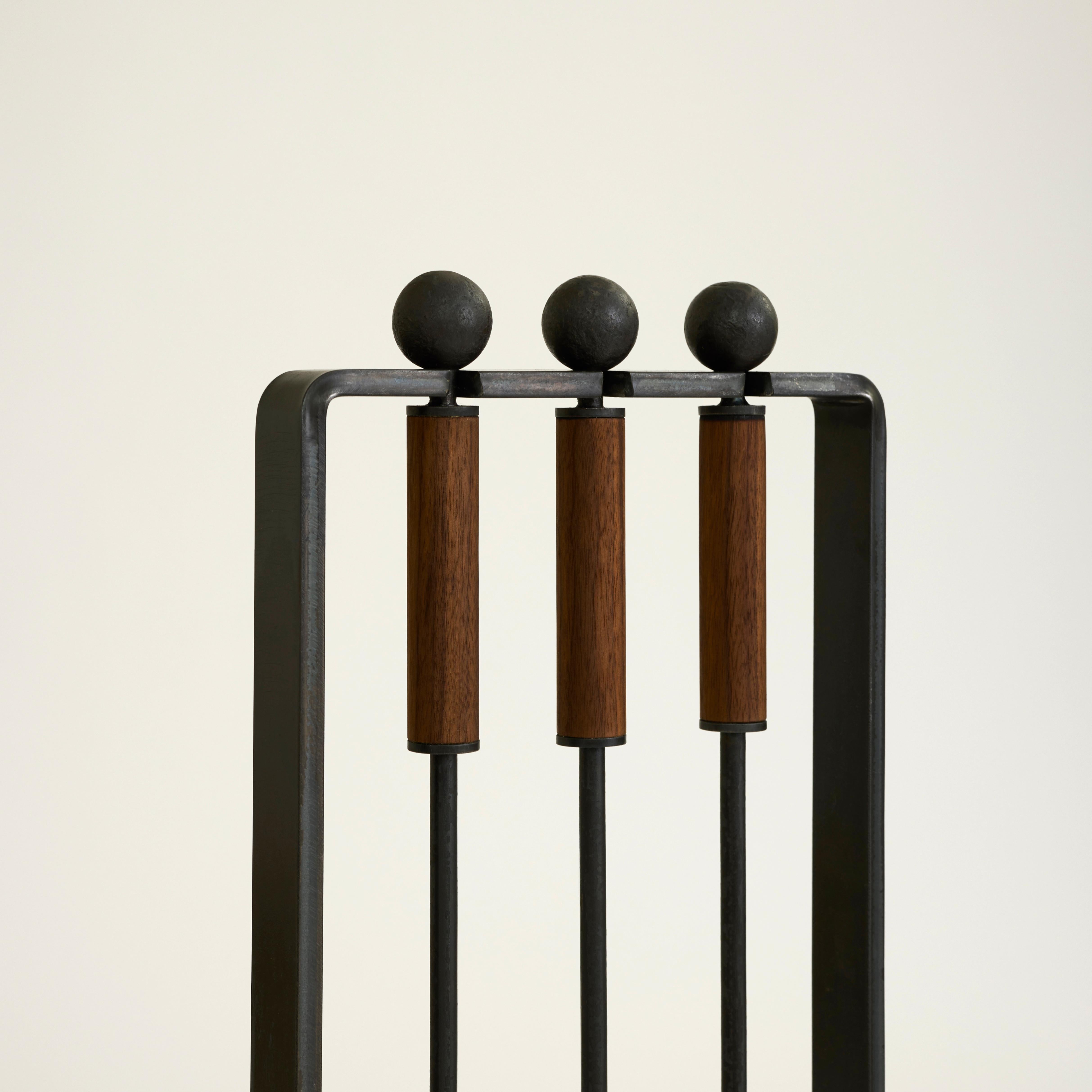 Flecto Fireplace Tools by Muhly Studio In New Condition For Sale In Brooklyn, NY