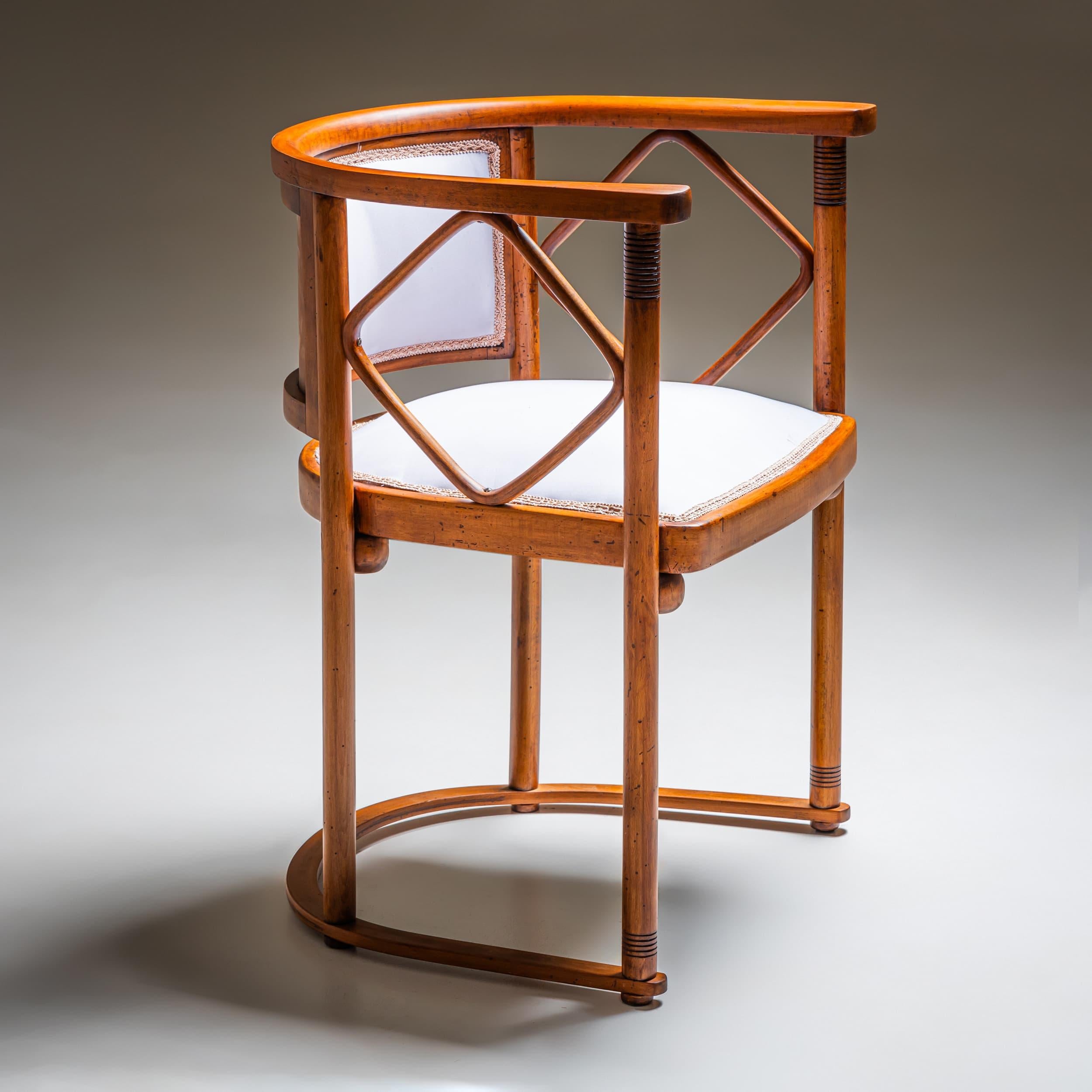Vienna Secession Fledermaus Armchair by Josef Hoffmann, Design circa 1905 For Sale