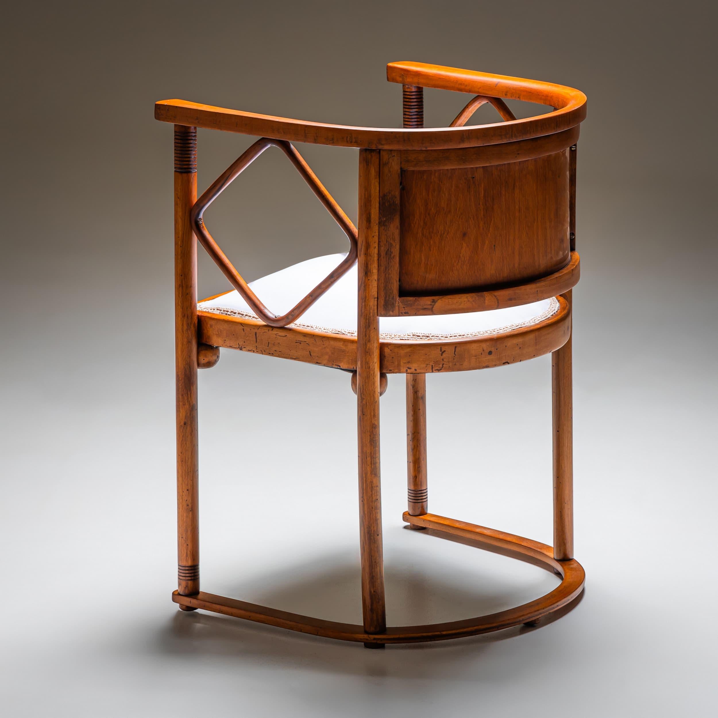 Austrian Fledermaus Armchair by Josef Hoffmann, Design circa 1905 For Sale