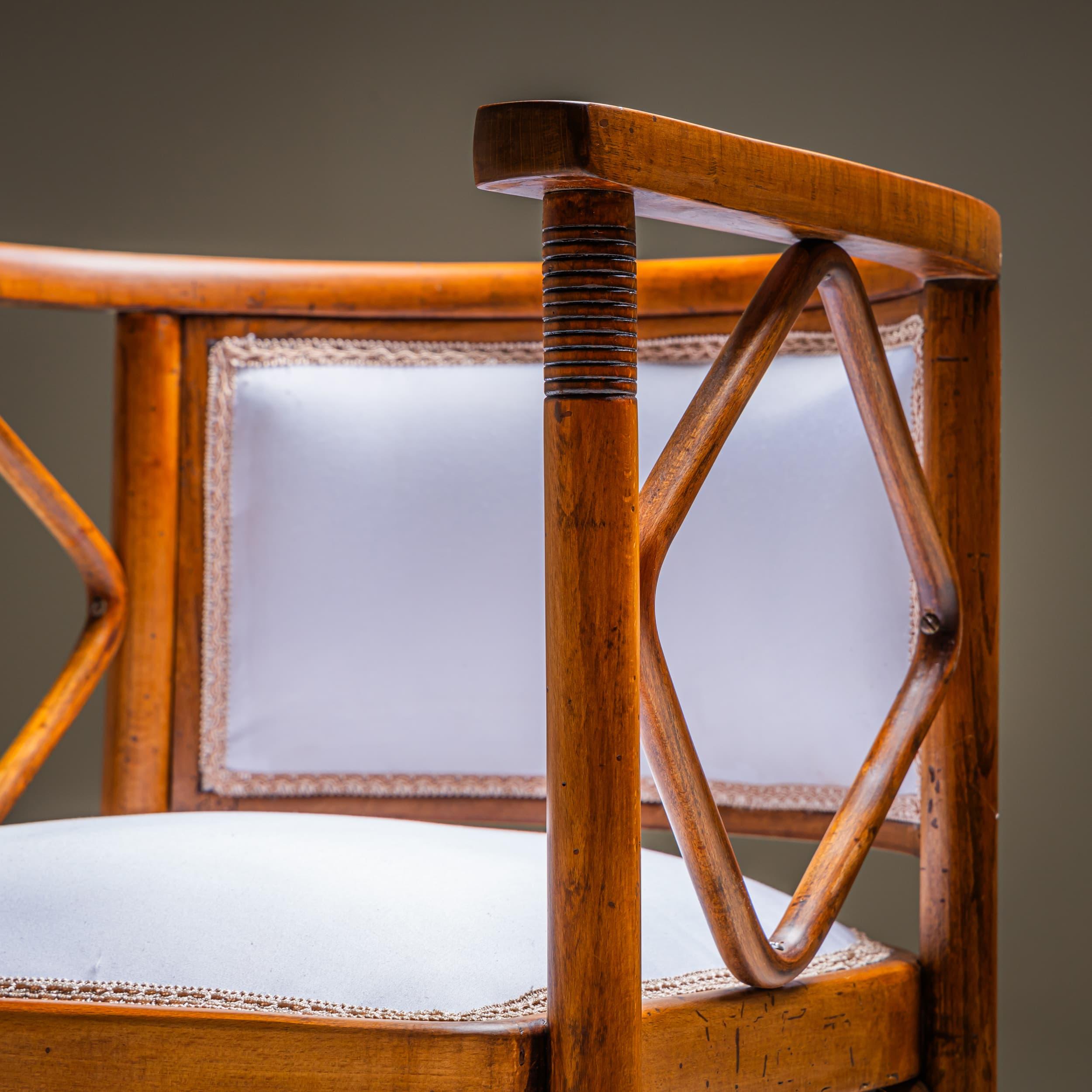 Fledermaus Armchair by Josef Hoffmann, Design circa 1905 For Sale 1