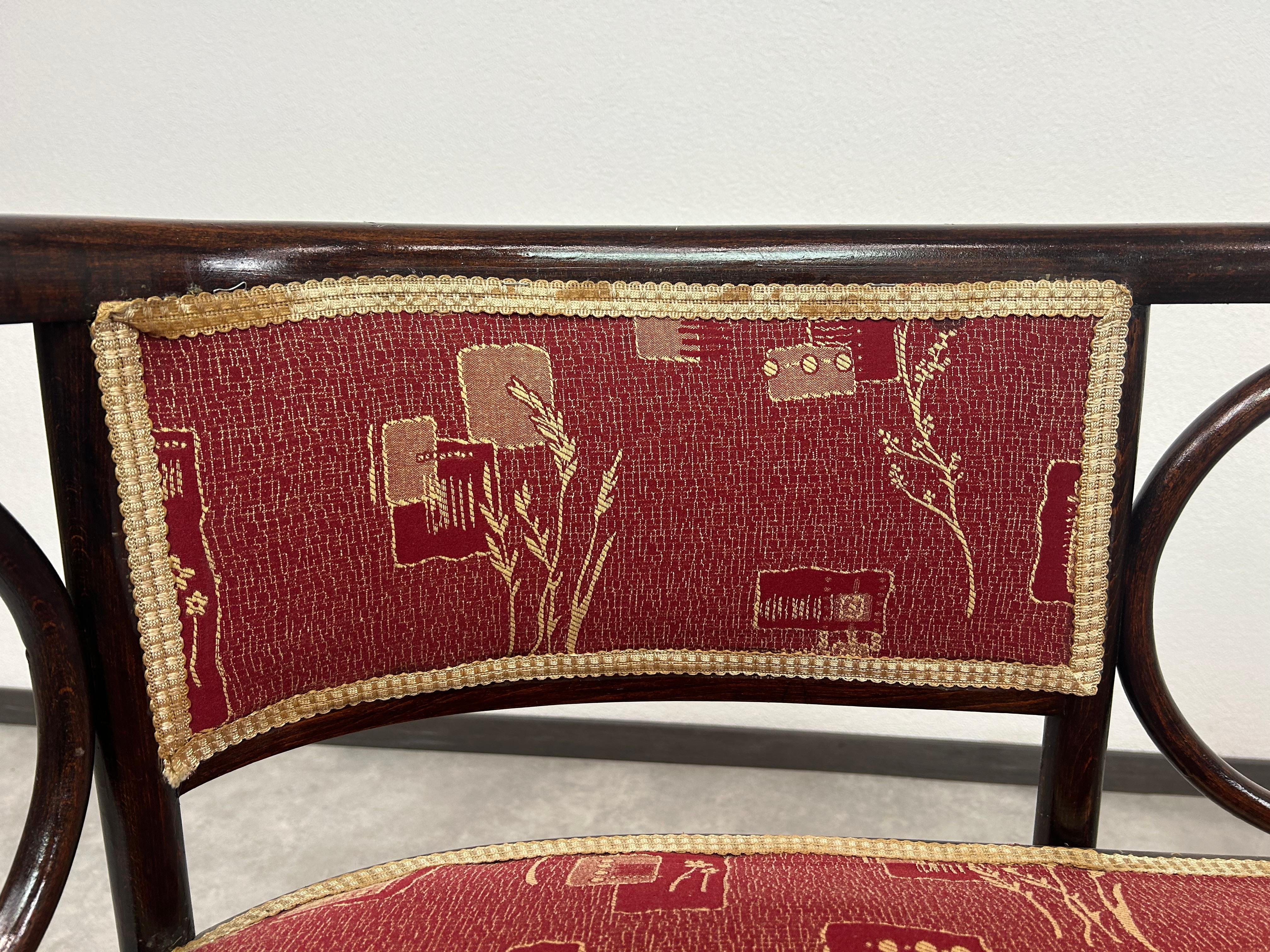Vienna Secession Fledermaus bench no.728 by arch.Josef Hoffmann For Sale