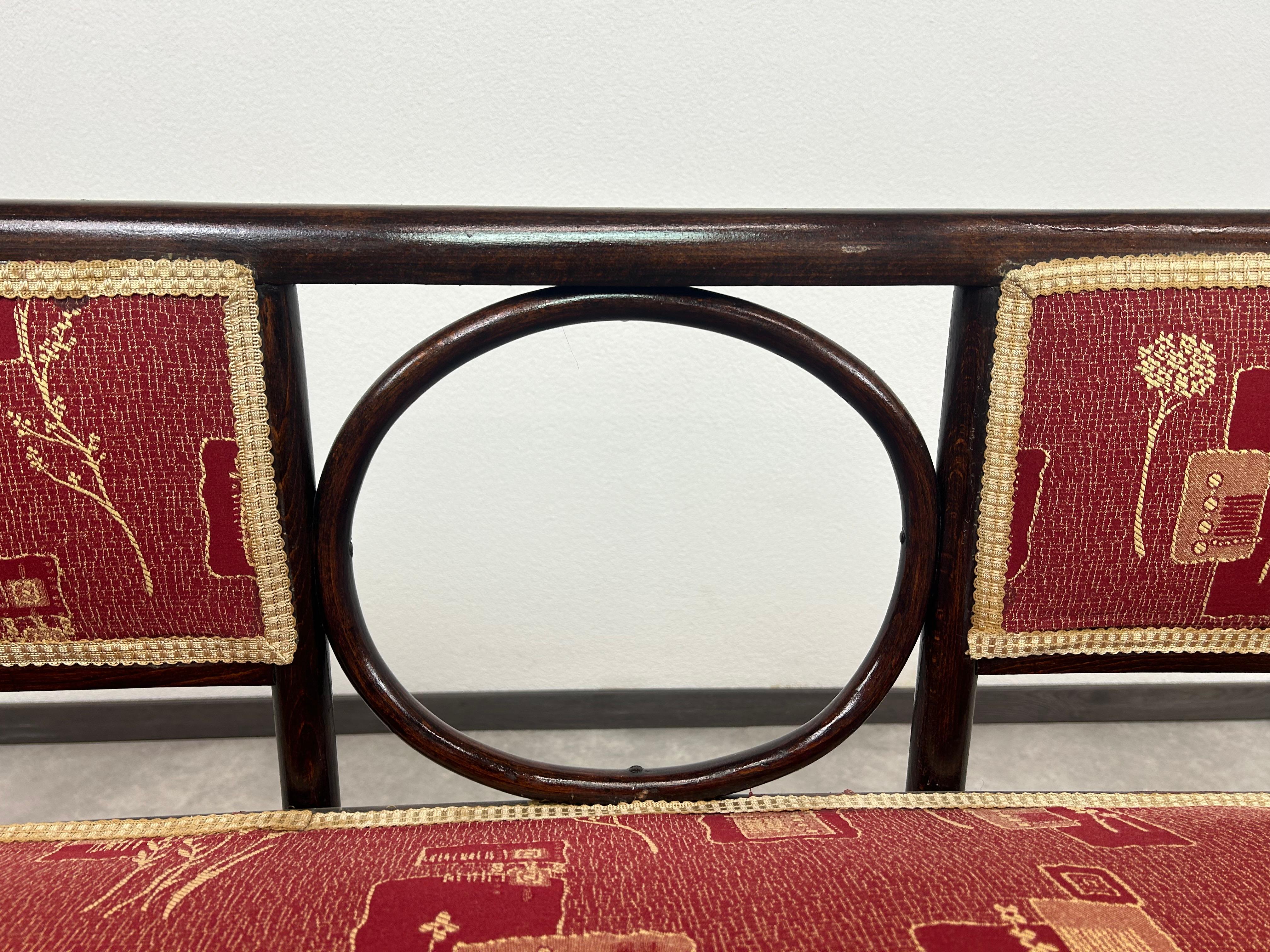 Austrian Fledermaus bench no.728 by arch.Josef Hoffmann For Sale